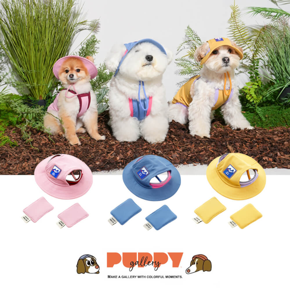 หมวกสัตว์เลี้ยง PUPPY GALLERY ไซซ์ 2XL สีชมพู มาพร้อม Cooling Pads